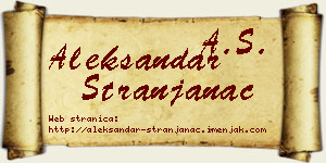 Aleksandar Stranjanac vizit kartica